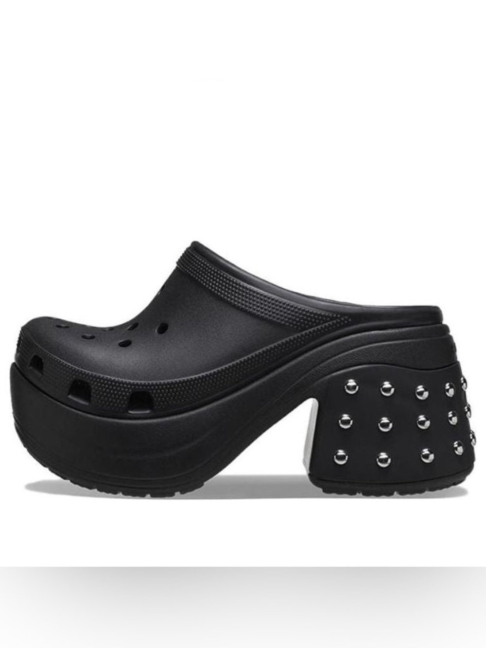 CROCS Black Siren Studded Clogs Size 12 BNWOB